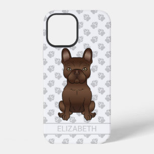 Coque iPhone 12 Bouledogue français au chocolat / Chien Bouledogue