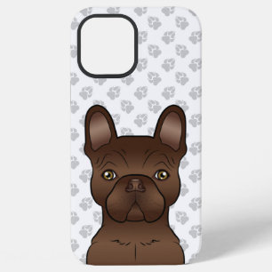 Coque iPhone 12 Pro Max Bouledogue français au chocolat / Chien et pattes