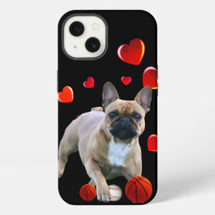 Etui iPhone 13 Bouledogue français Bonne année Cœur