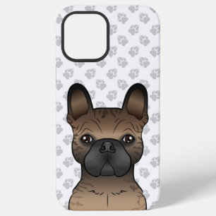 Coque iPhone 12 Pro Max Bouledogue français bringé / Frenchie Chien mignon