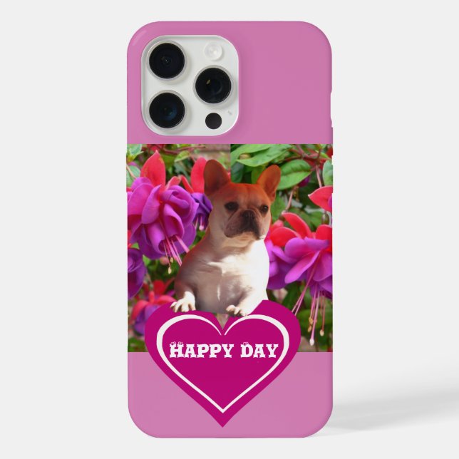 Coque iPhone Bouledogue français coeur Mère Bouledogue Français (Verso)
