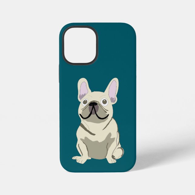 Coque iPhone Bouledogue Français crème, (Verso)