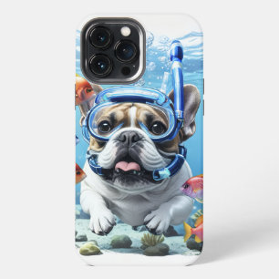 Etui iPhone 13 Pro Max Bouledogue français en vacances French Bulldog
