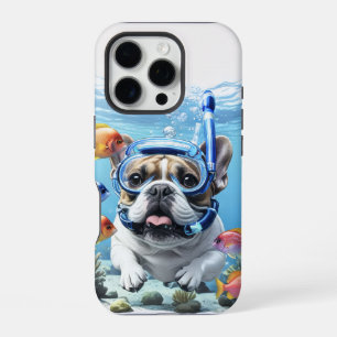 Coque iPhone 16 Pro Bouledogue français en vacances French Bulldog