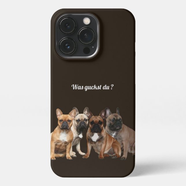 Coque iPhone Bouledogue français famille de chiens  (Verso)