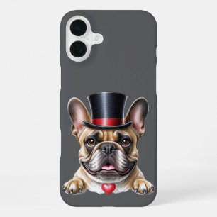 Coque iPhone 16 Plus Bouledogue français French Bulldog avec chapeau ha