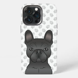 Etui iPhone 13 Pro Bouledogue Français Noir / Dessin Animé de Frenchi