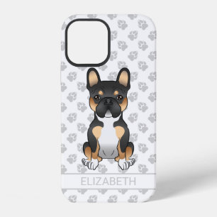 Coque iPhone 12 Bouledogue Français Tricolore Noir Frenchie Chien