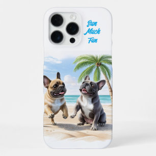 Coque iPhone 16 Pro Max Bouledogues français Plage Bouledogue Français