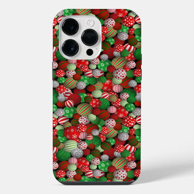 Coque iPhone Boules de Noël 3D (Verso)