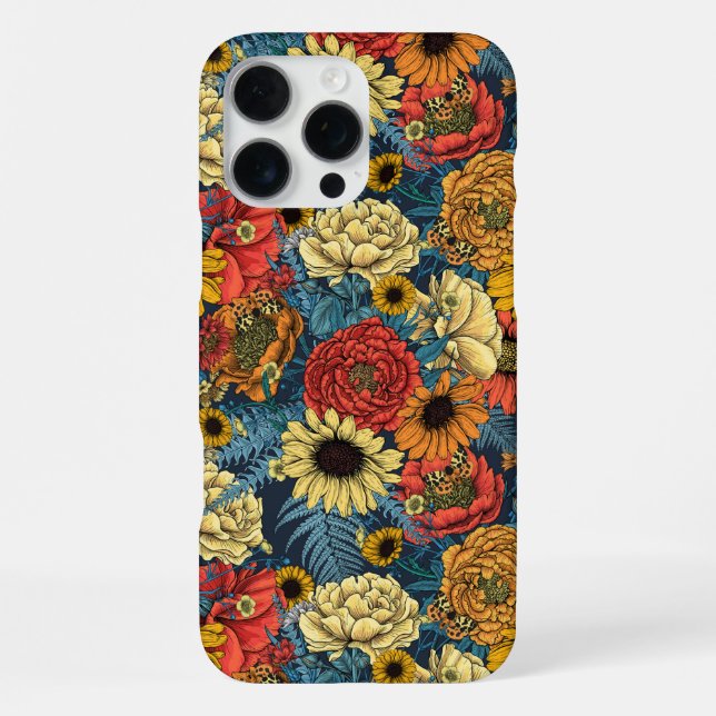 Coque iPhone Bouquet de fleurs - roses, pivoines, marguerites e (Verso)