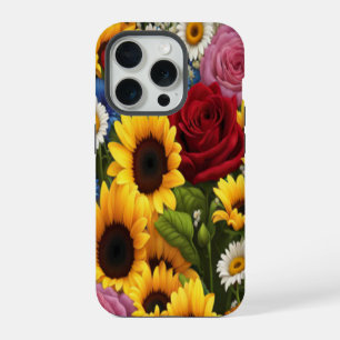 Coque iPhone 15 Pro Bouquet de tournesols - Coques pour iPhone