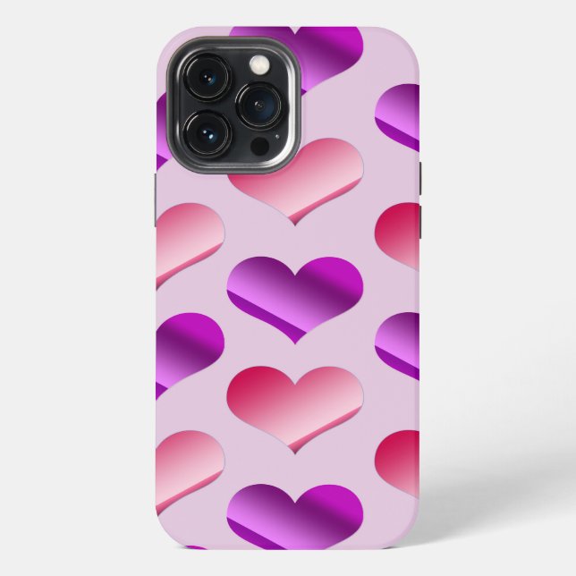 Coque iPhone Bouquets de cœurs (Verso)