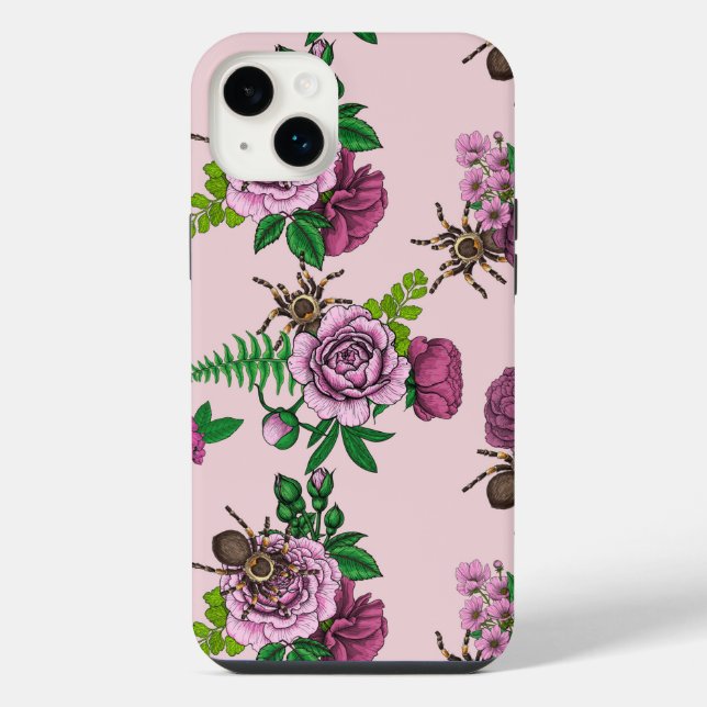 Coque iPhone Bouquets et tarentule (Verso)