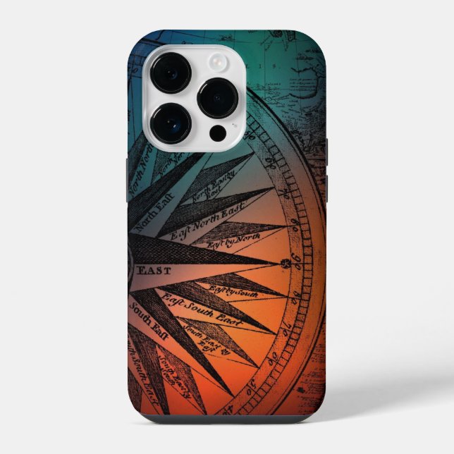 Coque iPhone Boussole géométrique (Verso)