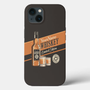 Etui iPhone 13 Bouteille de whisky personnalisée Bar Western