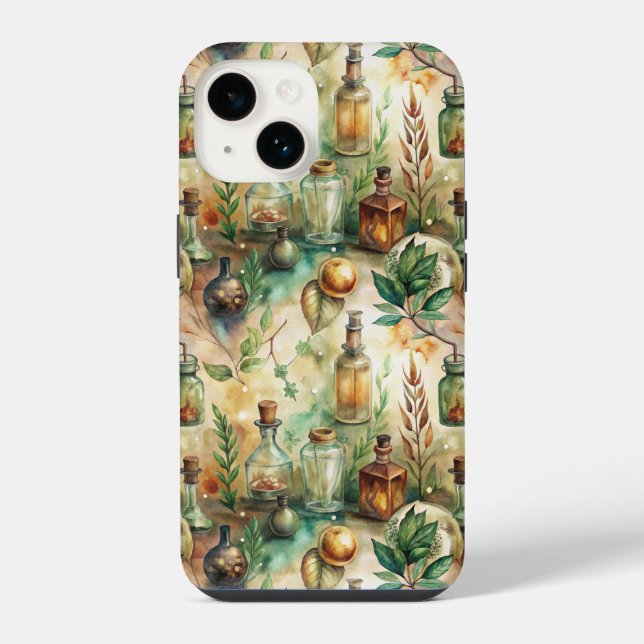 Coque iPhone Bouteilles apothécaires vintages Motif (2) (Verso)