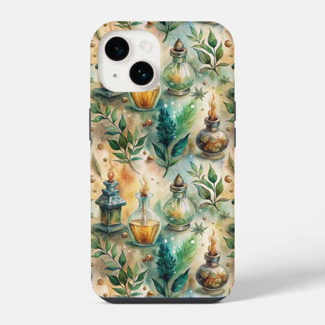 Coque iPhone Bouteilles apothécaires vintages Motif (4) (Verso)