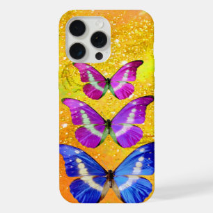COQUE iPhone 15 PRO MAX BOUTEILLES BLEU ROSE EN JAUNE D'OR