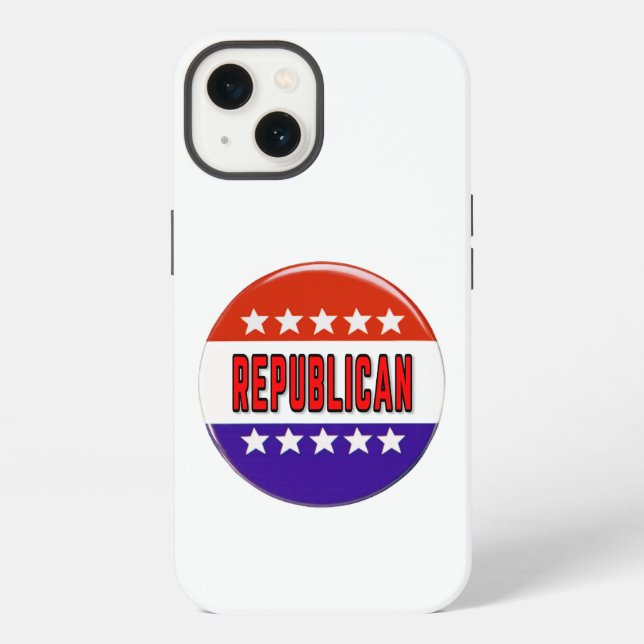 Coque iPhone Bouton républicain (Verso)