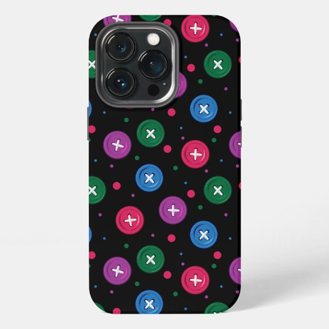 Coque iPhone Boutons et points amusants (Dos)