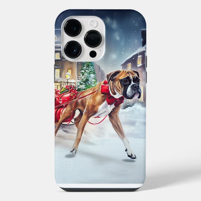 Coque iPhone Boxeur Saison des Fêtes de Noël (Verso)