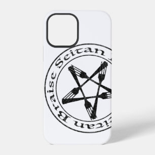 Coque iPhone 12 Pro Braise Seitan végan pentagramme (version sombre)