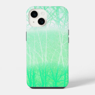Coque Pour iPhone 14 Branches de Menthe Verte Brumeuse Givrée