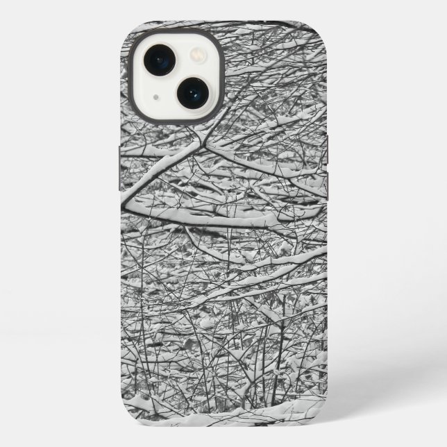 Coque iPhone Branches enneigées (Verso)