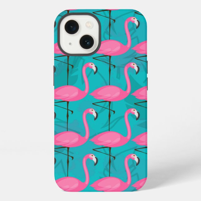 Coque iPhone Bright Flamingo Patch (Verso)