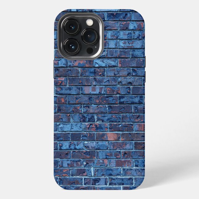 Coque iPhone Brique exposée bleue Cool  (Verso)