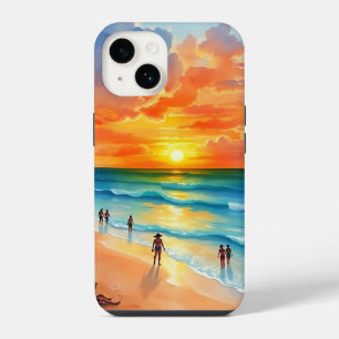 Coque Pour iPhone 14 Brise océanique et ciels de feu