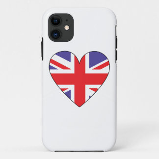 Coque iphone britannique de coeur