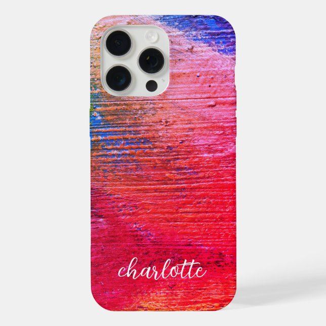 Coque iPhone Broad Stroke avec le nom du monogramme (Verso)