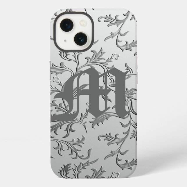Coque iPhone Brocard argent élégant (Verso)