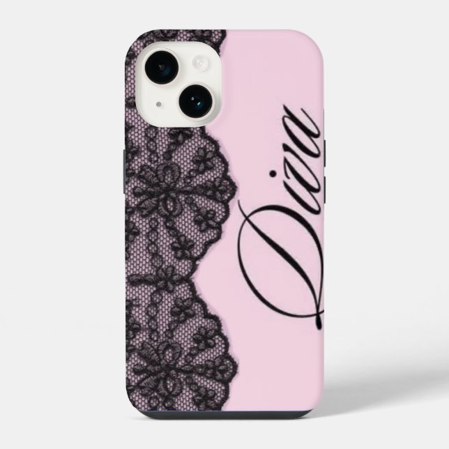 Coque iPhone Broderie Monogramme Coquette (Verso)