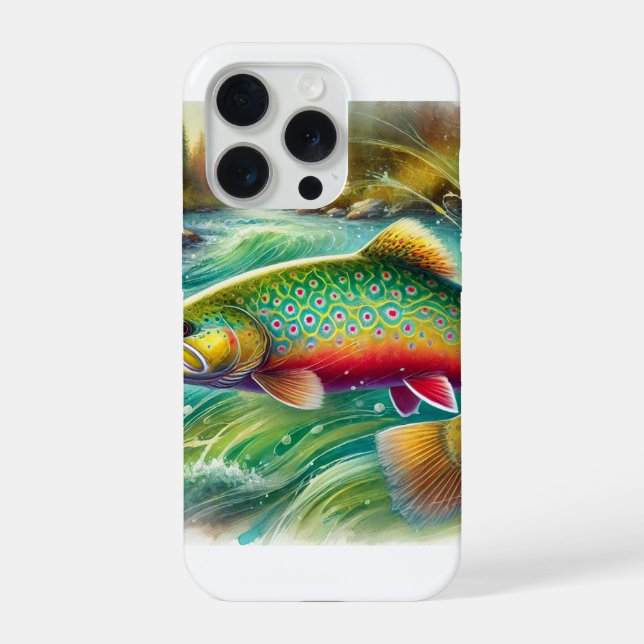 Coque iPhone Brook Trout 230924AREF105 - Watercolor (Verso)