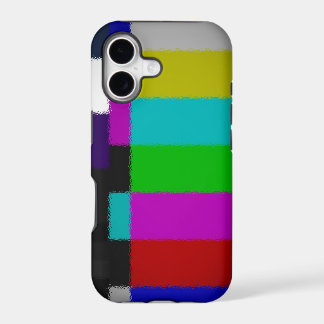 Coque iphone brouillé d'écran d'essai de TV