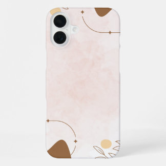Coque iPhone 16 Plus Brown Cream Aesthetic Floral Linktree |