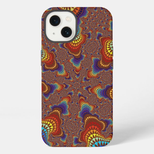 Coque iPhone Brown Rainbow Starburst (Verso)