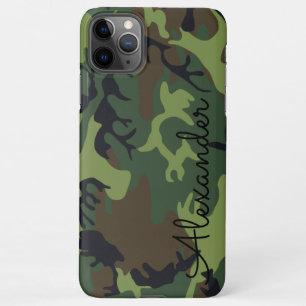 Coque iPhone 11Pro Max BUDGET CAMO Camoflauge Vert Personnalisé