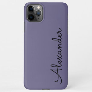 Coque iPhone 11Pro Max BUDGET manuscrit personnalisé Dusty Purple Mauve