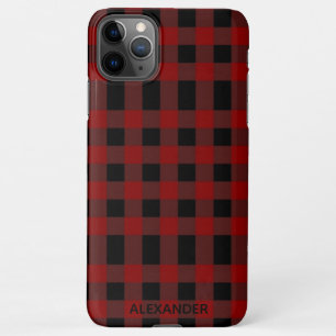 Coque iPhone 11Pro Max Buffalo Plaid personnalisé Ajouter un nom BUDGET