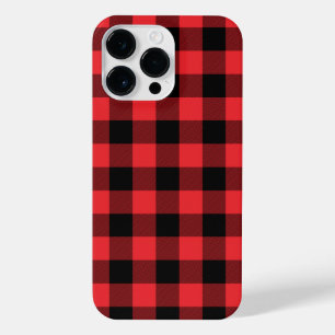 Coque Pour Pour iPhone 14 Pro Max Buffalo Plaid Red Black Check