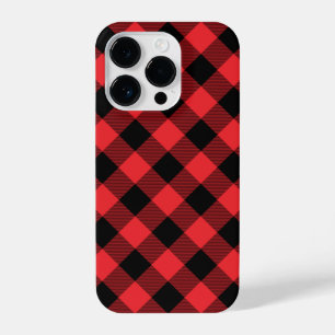 Coque Pour iPhone 14 Plus Buffalo Plaid Red Black Check
