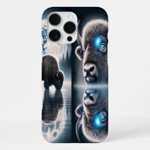 Coque iPhone 16 Pro Max Buffles mystiques sous des cieux étoilés