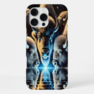 Coque iPhone 16 Pro Max Buffles Sauvages Se Rassemblent Sous Les Étoiles C