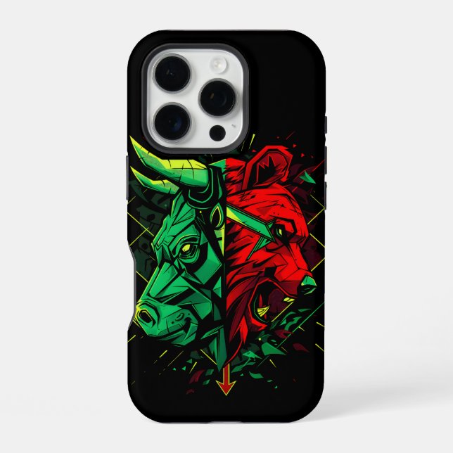 Coque iPhone Bull Bear Duel Forces (Verso)