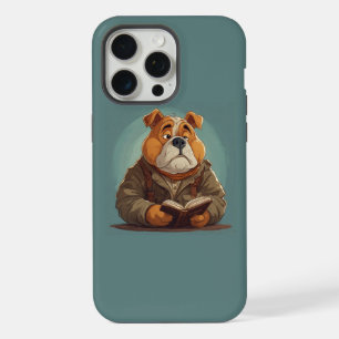 Coque iPhone 15 Pro Max "Bulldog des Affaires – Drôle de Chien en Costume"