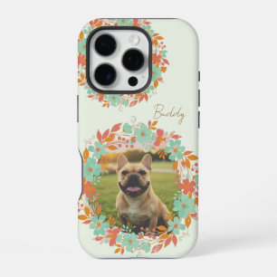 Coque iPhone 16 Pro Bulldog français personnalisé avec photo Frenchie